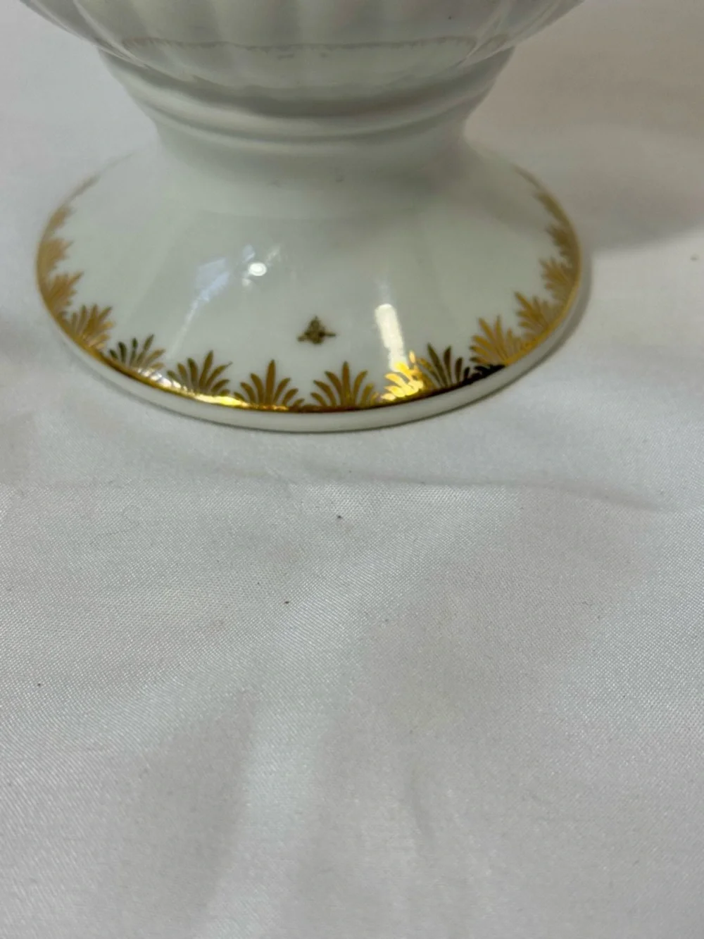 Norcrest Fine China 50th Anniversary Vase Urn Gold Trim Handles Vintage